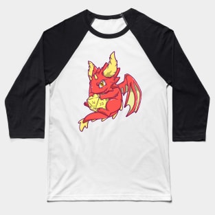 Red Dragon with D20 Baseball T-Shirt